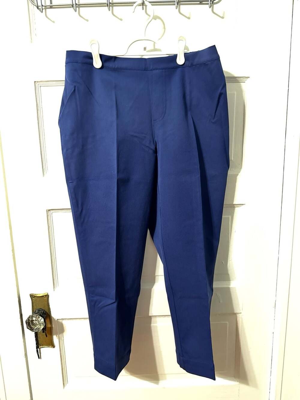 Isaac Mizrahi Live! 24/7 Stretch Ankle Pants Blue Size 16P